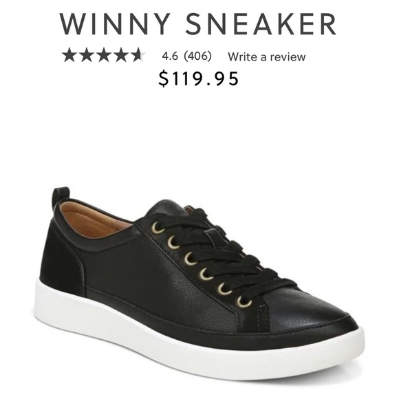 NWB Vionic Winny Leather Embossed Detail Black Lace-Up Sneakers - Size: 5 - Picture 13 of 14